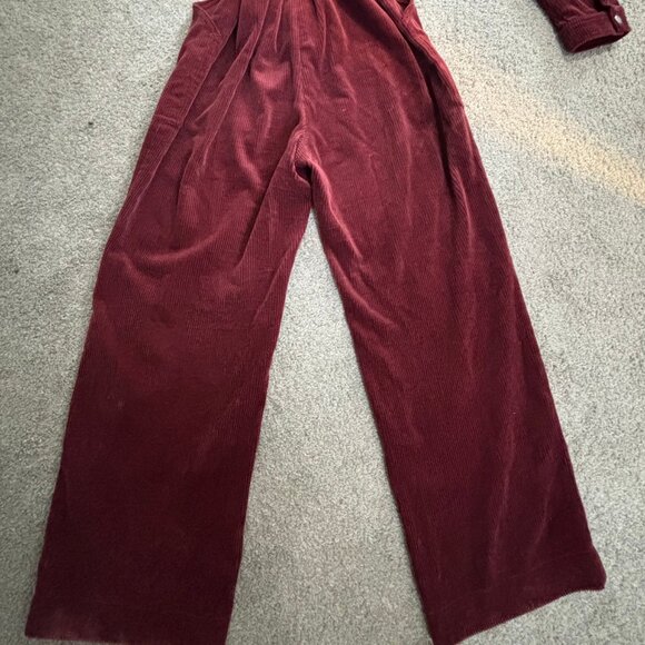 Sezane Bethany Burgundy Jumpsuit - Picture 2 of 5